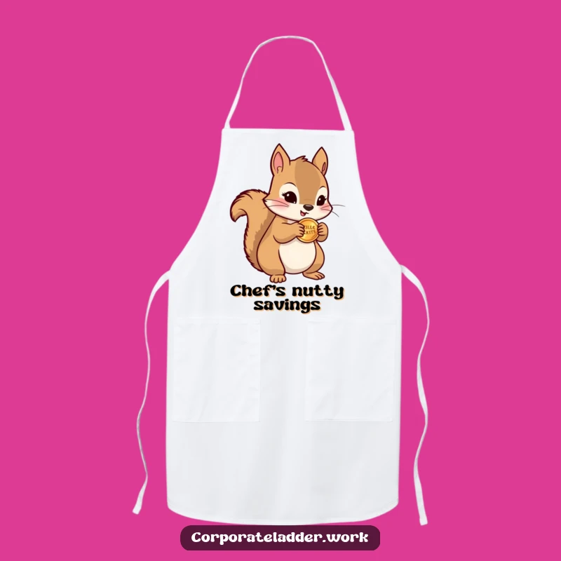 Funny Squirrel Coin Apron - Protect Your Loot, Hilarious Gift for Cooks