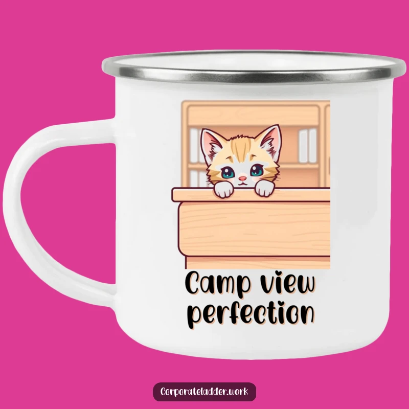 Funny Kitten Desk Camping Mug - Campfire Companion, Great Funny Gift