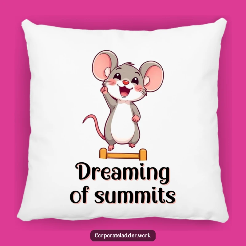Funny Mouse Dream Pillow: Cheerful Climber, Perfect Funny Gift for Lounging