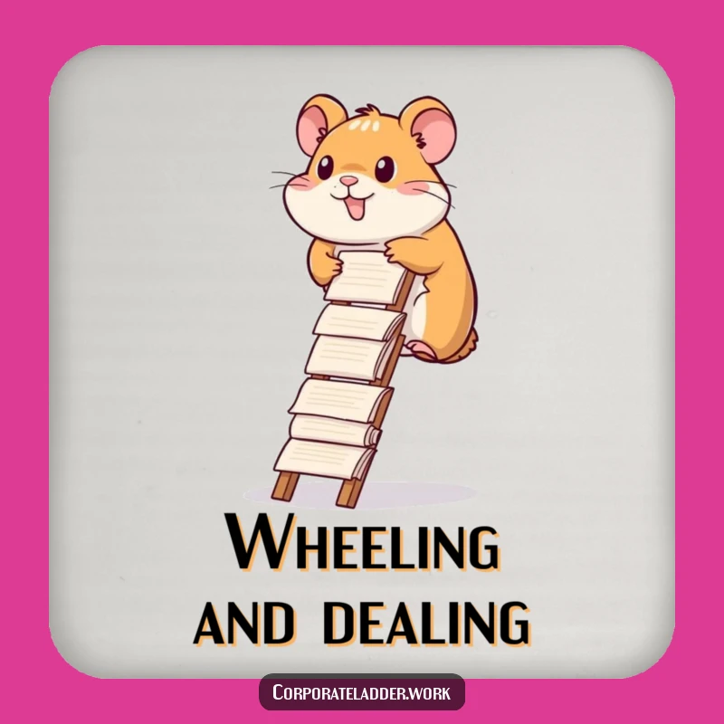 Funny Hamster Drink Coaster: Diligent Climber, Perfect Funny Gift for Tables