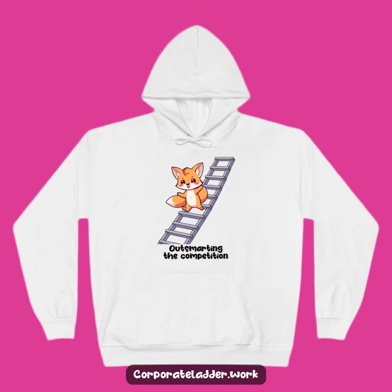 Funny Fox Strategy Hoodie: Playful Climber, Perfect Funny Gift for Leaders