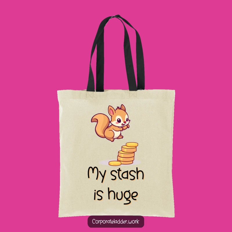 Funny Squirrel Tote Bag: Determined Climber, Perfect Funny Gift Shoppers